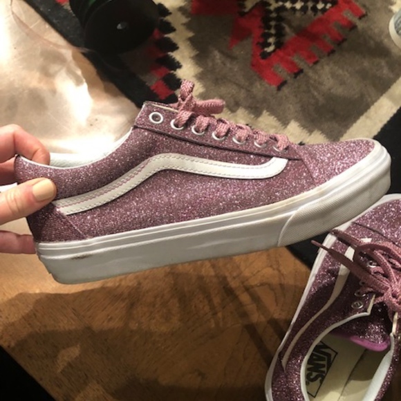 Vans Shoes - VANS PINK GLITTER SNEAKERS SIZE 8.5 WOMENS
